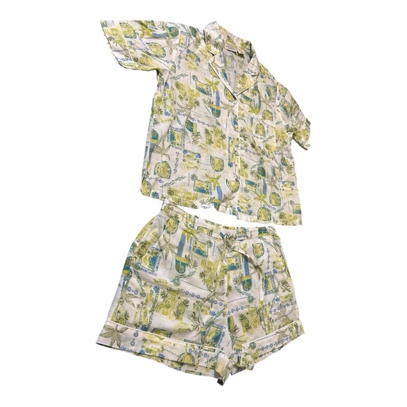 NWT Calypso St. Barth Carpe Diem Palm Top And Shorts Pajama Lounge Set - Picture 4 of 12